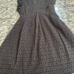 Francesca’s Black Eyelet Dress